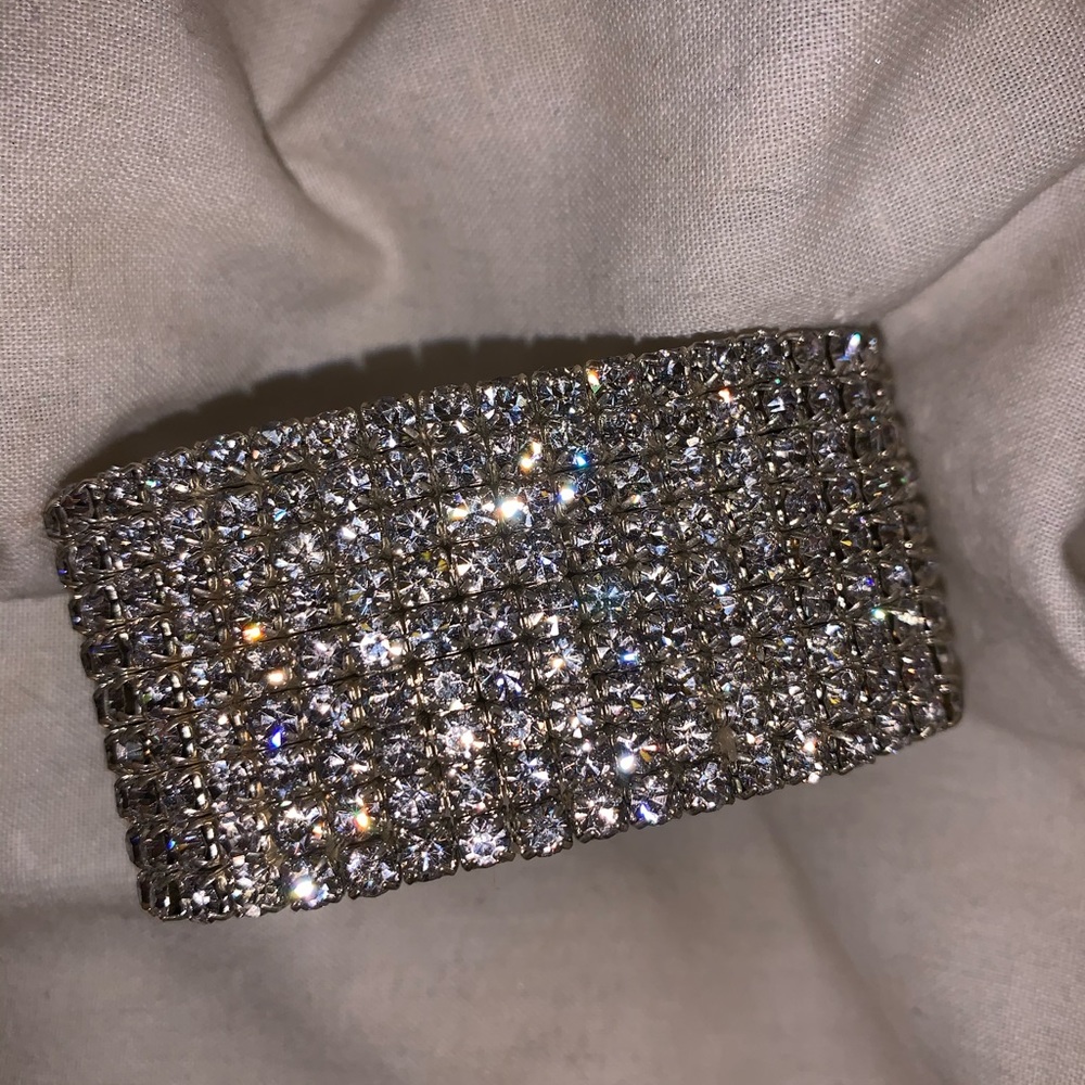 Sparkly Stretch Cubic Zirconia Bracelet Formal